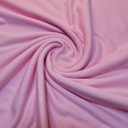 Soft Plain Colour Cotton Jersey Stretch Knit T Shirt Baby Grow Dress Fabric 58" By the Metre