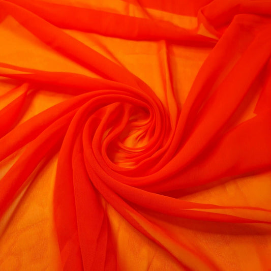 Transparenter Poly-Crêpe-Chiffon-Stoff, halbtransparent, für drapierte Kleider, Bastelmaterial, 111,8 cm