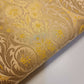 Ornamental Gold Metallic Floral Indian Banarasi Brocade Fabric By 1/2 Meter 44"