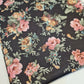 Black Floral ITY Jersey Fabric Elastane 4-Way Stretch 58" Fashion Dress Meter