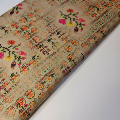 Floral Rose Soft Lawn Digital Print Craft Dress Material Polycotton Fabric 44" By Meter