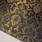 Ornamental Gold Metallic Floral Indian Banarasi Brocade Fabric By 1/2 Meter 44"