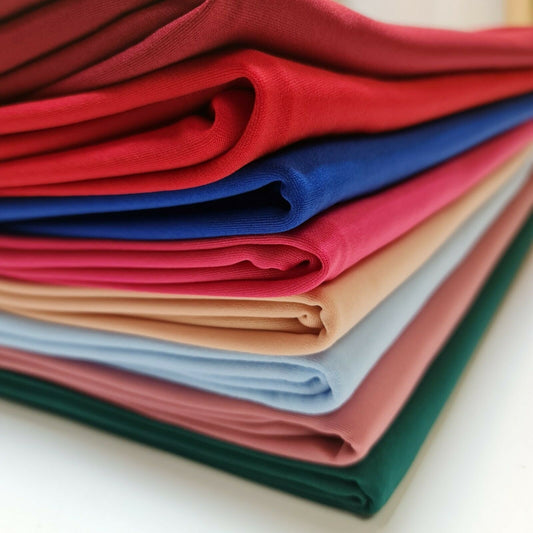 57 Colors Plain Scuba / Crepe Jersey Stretch Spandex Dress Fabric Material 58" W