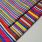 Rainbow Stripe Fabric 100% Cotton Jersey Stretch PRIDE Multi Colour Material 58"