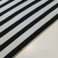 Black White Stripe Ponte Roma Material Jersey Dress Craft Fabric 58" Meter