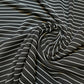 Black Stripe Scuba Crepe Material Jersey Dress Craft Fabric 58" Meter