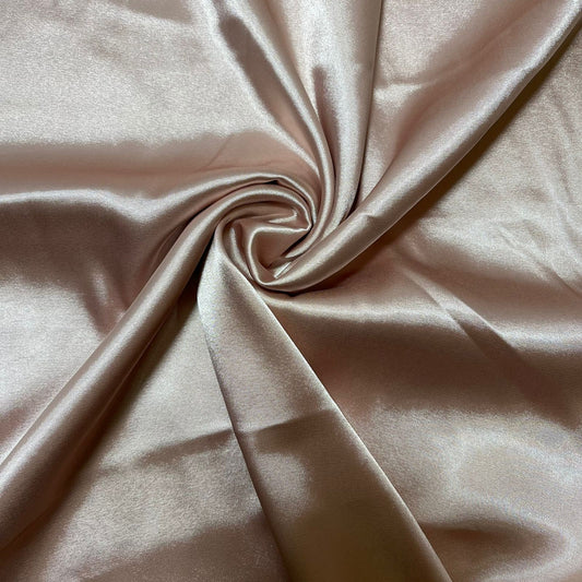 Luxury Glossy Charmeuse Silk Satin Weave Bridal Dress Polyester Fabric 58" Meter