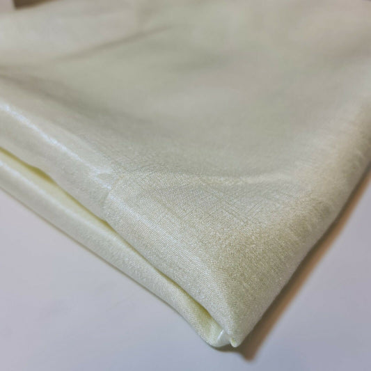 Cream Faux Raw Silk Fabric Dupion Dress Wedding Craft Upholestery Material 58"
