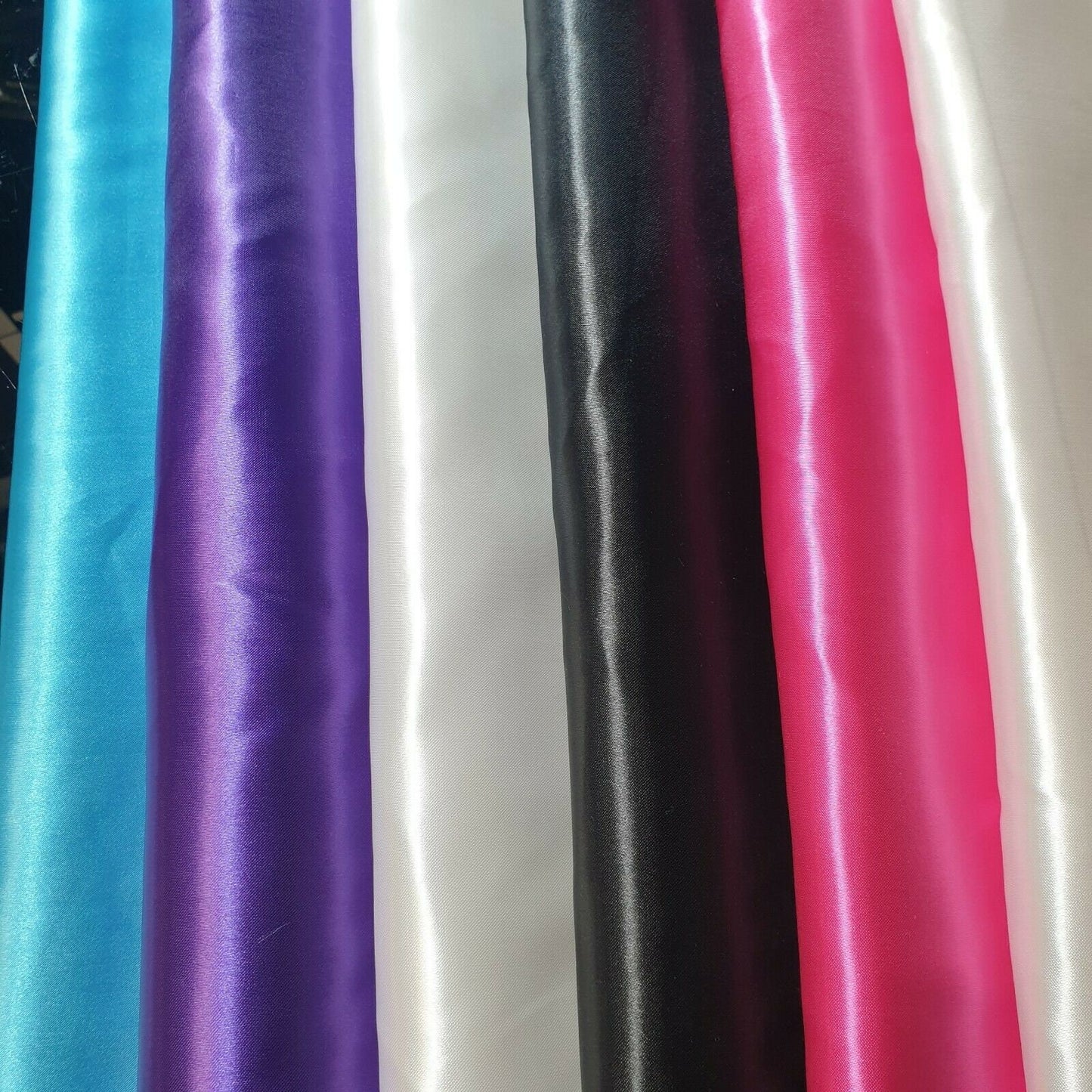 Silky Satin Fabric Dress Craft Fabric Plain Luxury Wedding Material 150 cm Wide