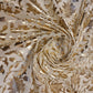 Floral Gold Foil Print Sheer Moss Crepe Fabric – Dress Craft Drape Material – 44 Inch Wide – Sold By The Meter