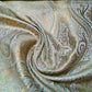 Ornamental Paisley Gold Metallic Print Indian Banarasi Brocade Fabric By Meter