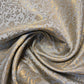 Floral Gold Metallic Indian Banaras Brocade Waistcoat Dress Curtain Fabric 58"