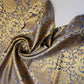 Floral Gold Leaf Damask Metallic Indian Banarasi Brocade Fabric Design 44" Meter