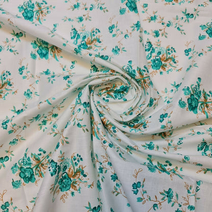 100% Cotton Fabric Floral Dress Craft Quilting Material 44" By The  Meter