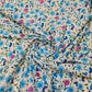 Clearance 100% Cotton Baby Ivory Leopard Ditsy Floral Dress Craft Material 44" By The Meter