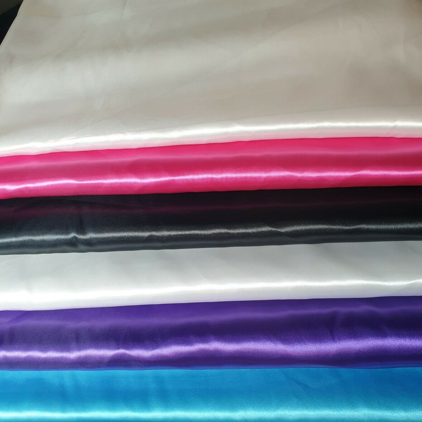 Silky Satin Fabric Dress Craft Fabric Plain Luxury Wedding Material 150 cm Wide