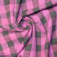 Premium 100% Cotton Gingham 1" Khadi Soft Linen Handloom Fabric 42" By Meter