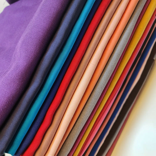 Poly Viscose/ Cotton Plain Fabric Non Stretch Dress Craft Material 58" Meter