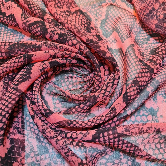 Transparenter Chiffon-Krepp, Paisleymuster, Leopardenmuster, Blumendruck, Kleid, Drapierungsstoff, 147,3 cm