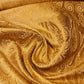 Ornamental Paisley Gold Metallic Print Indian Banarasi Brocade Fabric By Meter