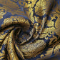 Ornamental Floral Gold Metallic Print Indian Banarasi Brocade Fabric Design-B TS