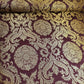 Ornamental Floral Gold Metallic Print Indian Banarasi Brocade Fabric Design-B TS