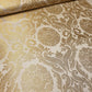 Ornamental Floral Gold Metallic Print Indian Banarasi Brocade Fabric Design-B TS