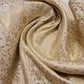 Floral Gold Metallic Indian Banaras Brocade Waistcoat Dress Curtain Fabric 58"