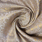 Floral Gold Metallic Indian Banaras Brocade Waistcoat Dress Curtain Fabric 58"