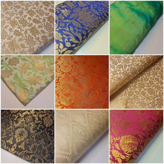 indian banarasi brocade fabric in the uk