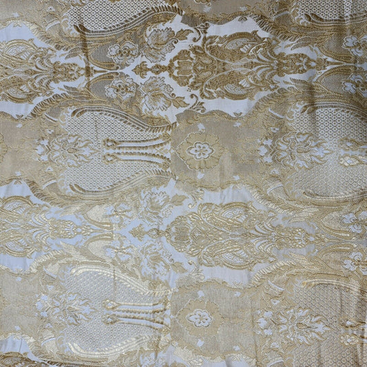 ivory brocade fabric material uk