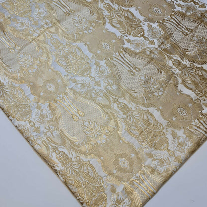 ivory brocade fabric uk for dressmaking, crafting, and quilting