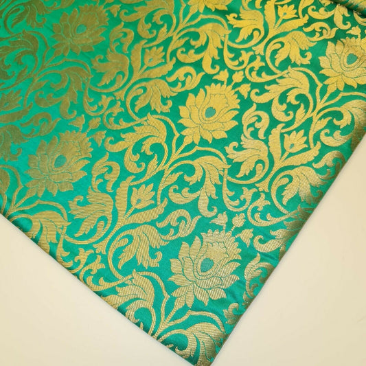 jade brocade fabric for dressmaking