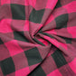 magenta cotton linen gingham fabric