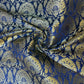 navy blue brocade fabric for dresses, crafts, and quilts