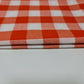 orange polycotton gingham check fabric uk