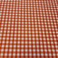 orange polycotton gingham fabric for crafting