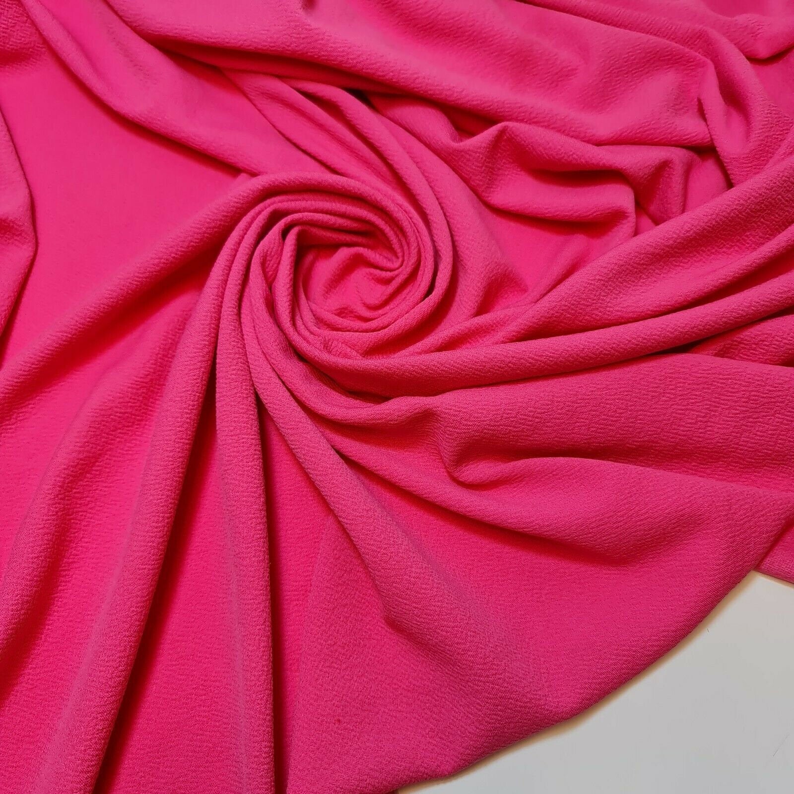 plain pink scuba crepe fabric buy online in uk