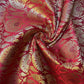 red brocade fabric for dresses, crafts, and quilts