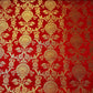 red brocade material uk for dressmaking and decor