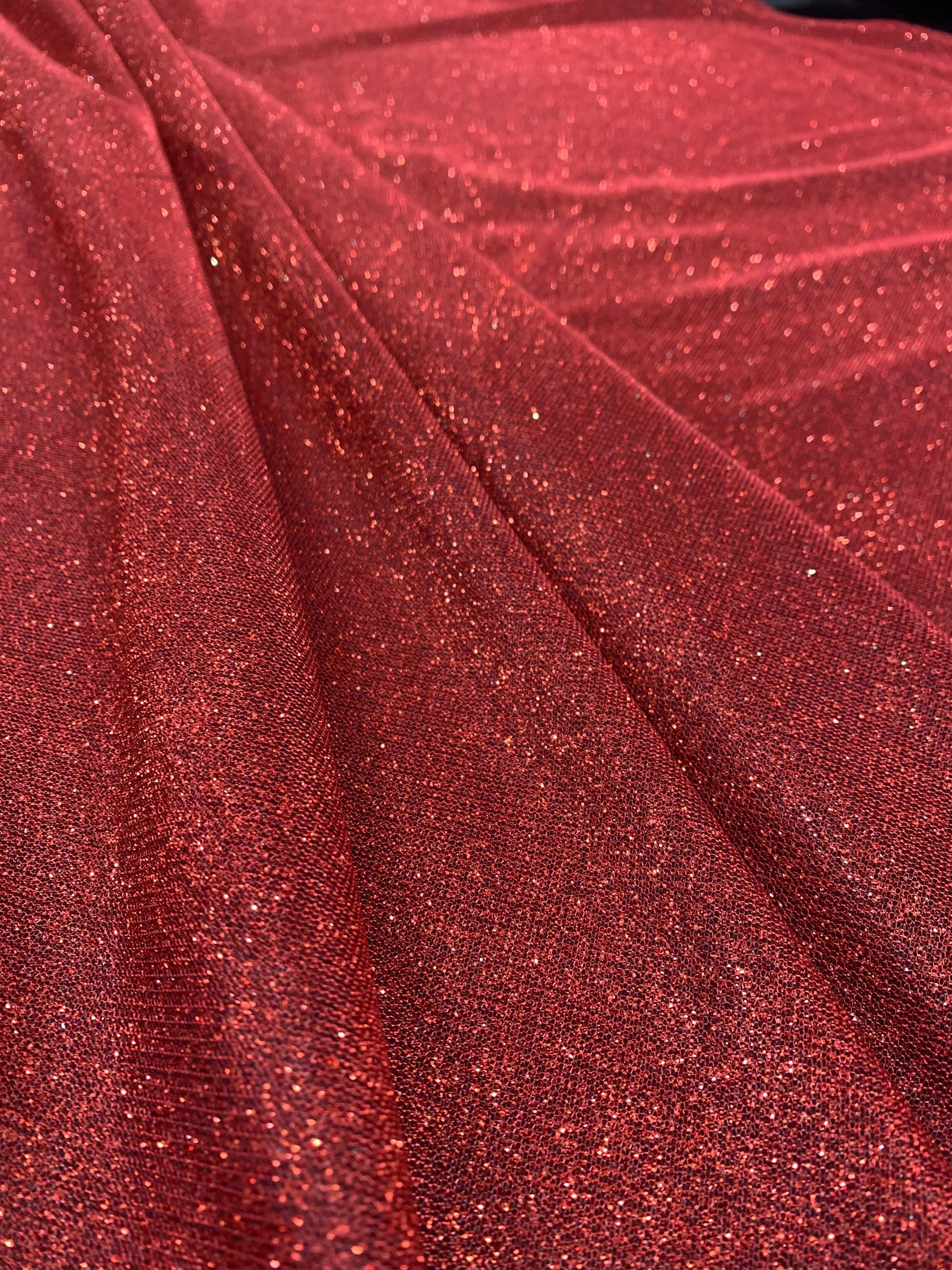 red shimmer fabric for christmas festive season
