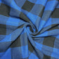 royal blue cotton linen gingham fabric