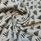 silver xmas holiday polycotton fabric uk with xmas tree print