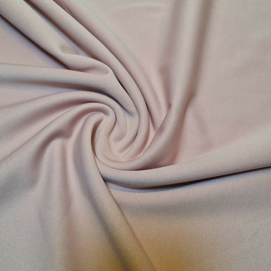 tea pink scuba crepe fabric by I need fabric brand in uk