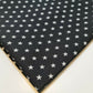 white stars printed black polycotton fabric uk